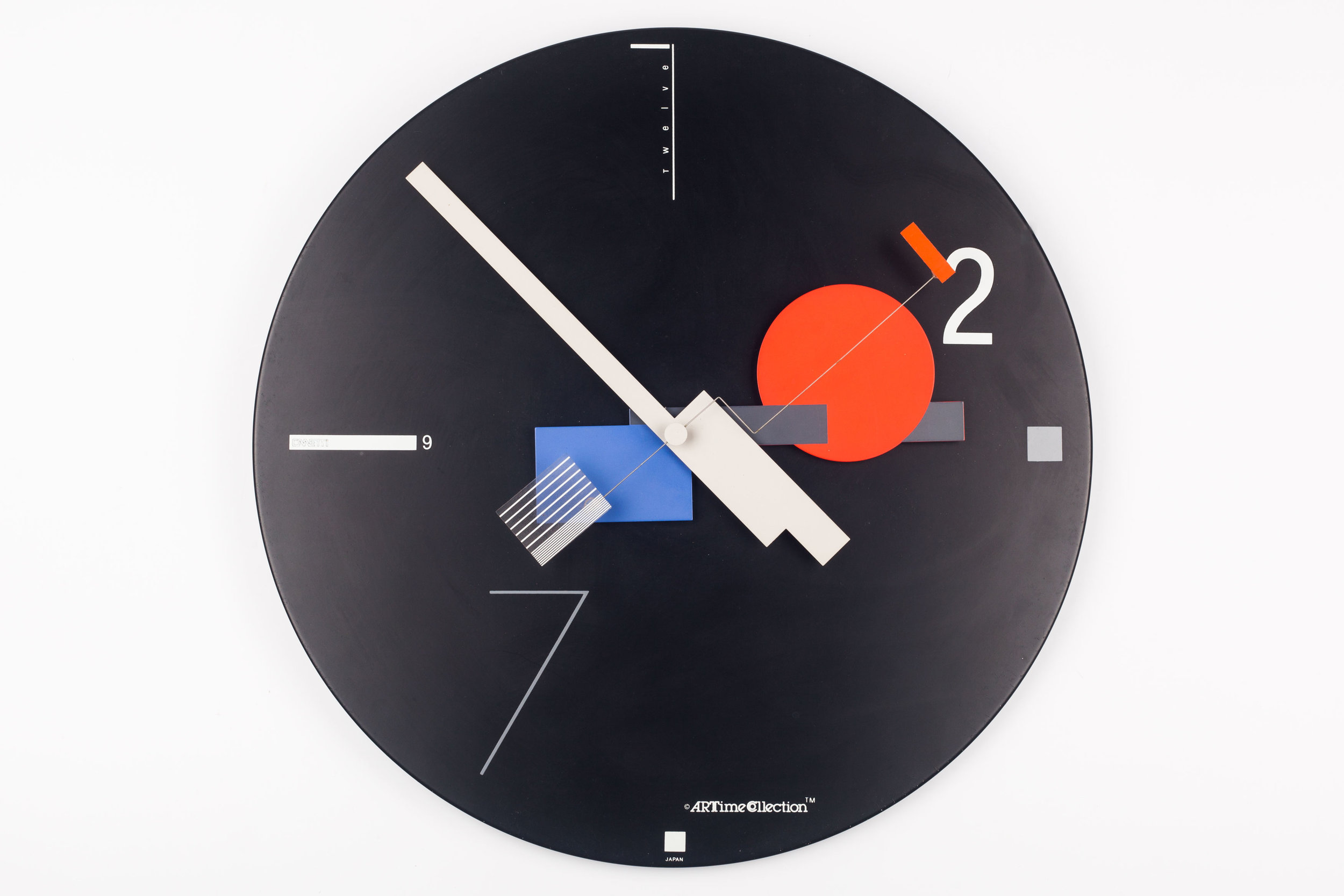 POSTMODERN METAL WALL CLOCK BY CANETTI, USA, 1980S
