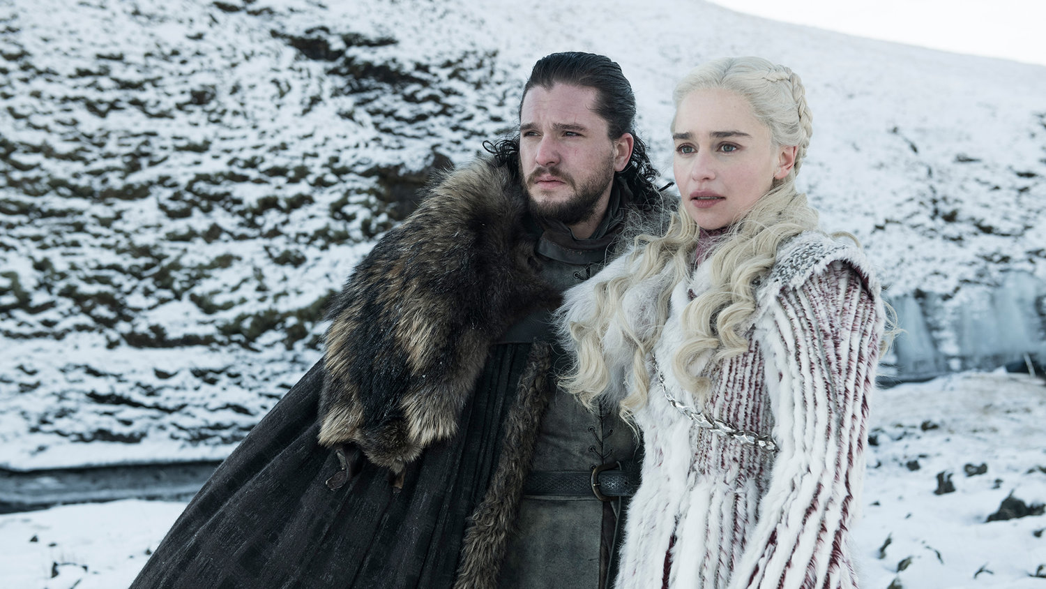  Kit Harington as Jon Snow and Emilia Clarke as Daenerys Targaryen â€“ Photo: Helen Sloan/HBO 