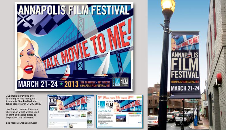 Shown here are additional promotional materials that JEB Design developed for the first film festival of 2013. 