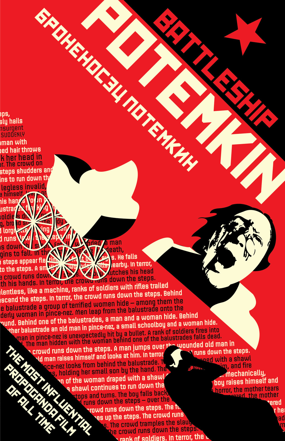 One of many examples of inspired poster design for the film, BATTLESHIP potemkin