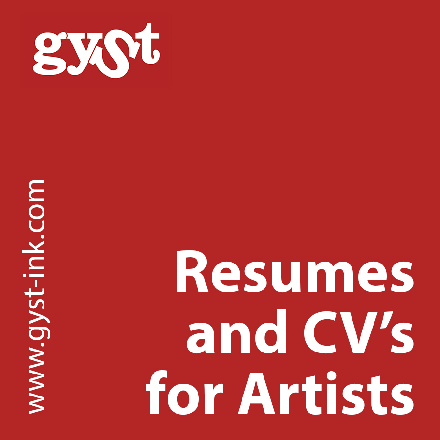 Gyst Article Resumes Cvs For Artists Getting Your Sh T Together