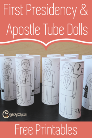 Members of the First Presidency and Quorum of the Twelve Apostles Tube Dolls