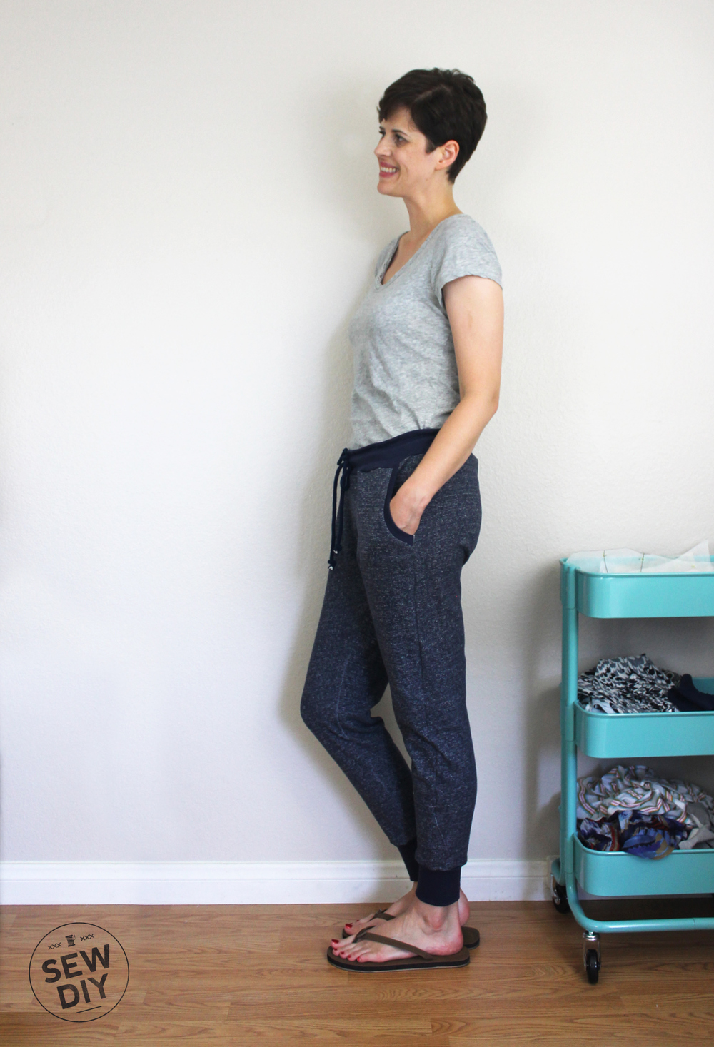Mottled Blue Hudson Pants — Sew DIY
