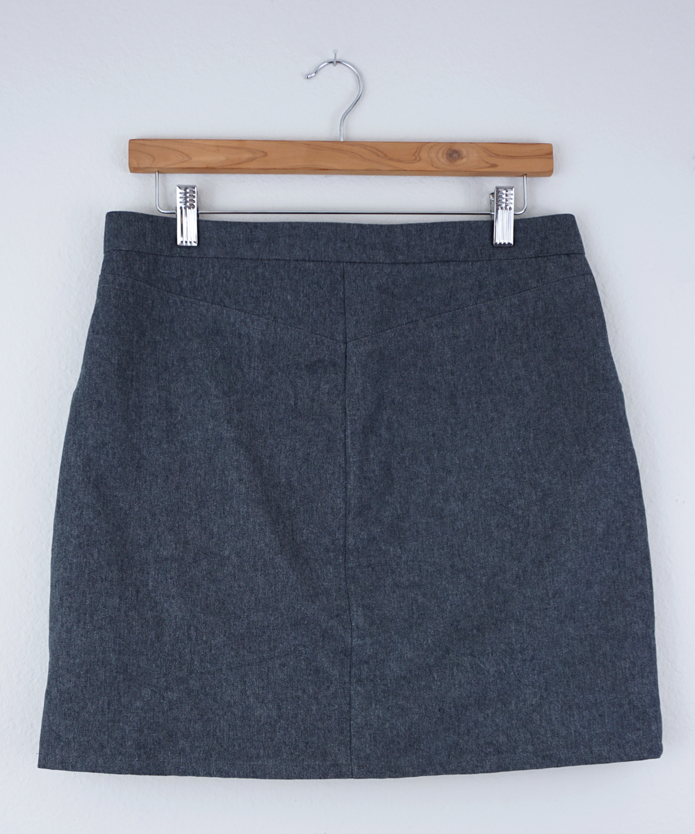 DIY Grey Denim Moss Mini Skirt — Sew DIY