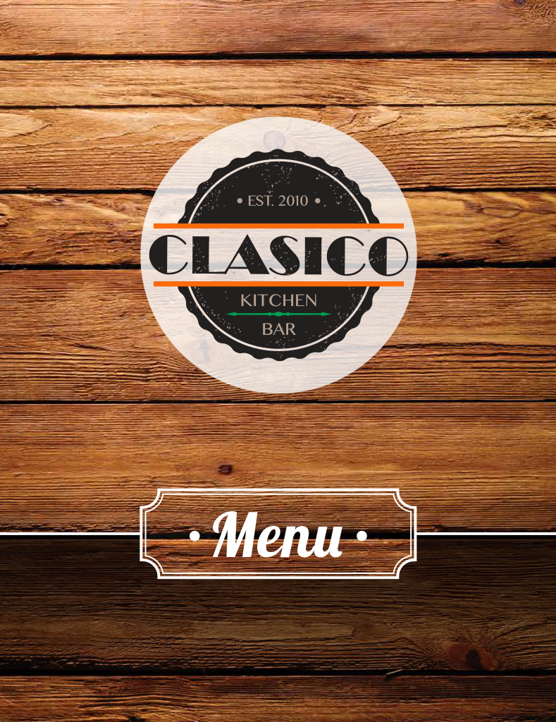 Menu Clasico Kitchen Bar