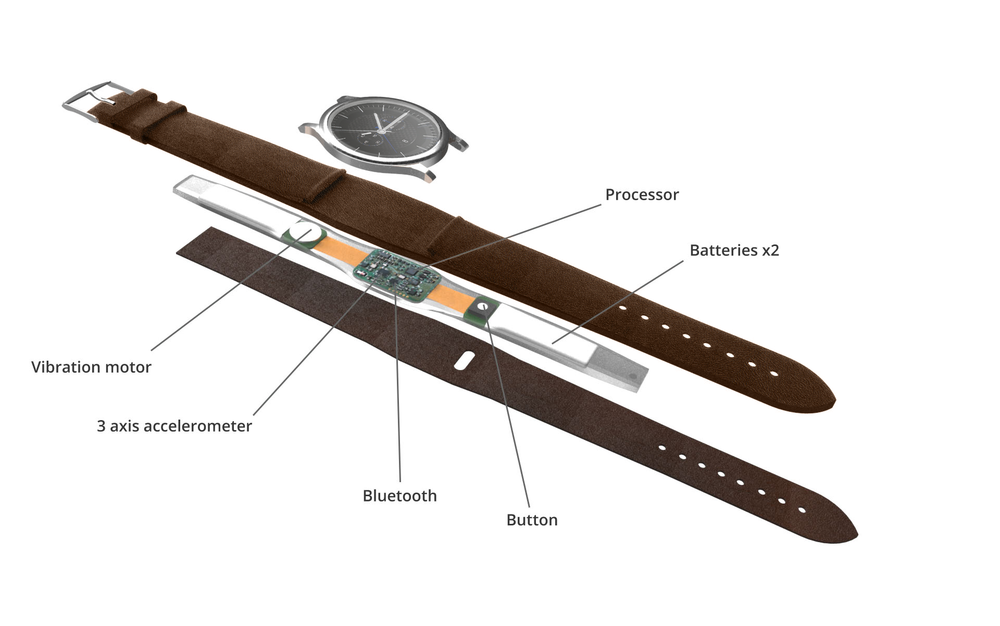  An overview of all the parts in the strap 