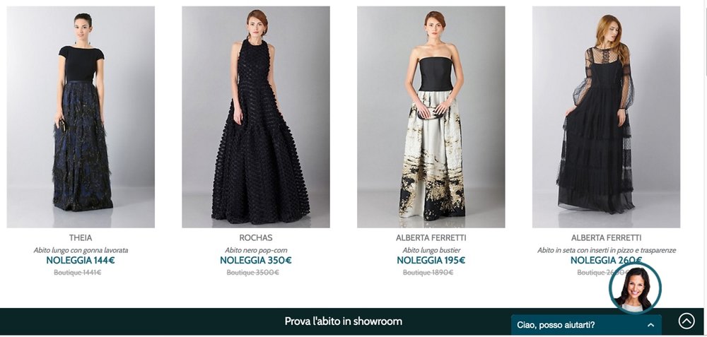 Dresses shown on the Italian Drexcode website 
