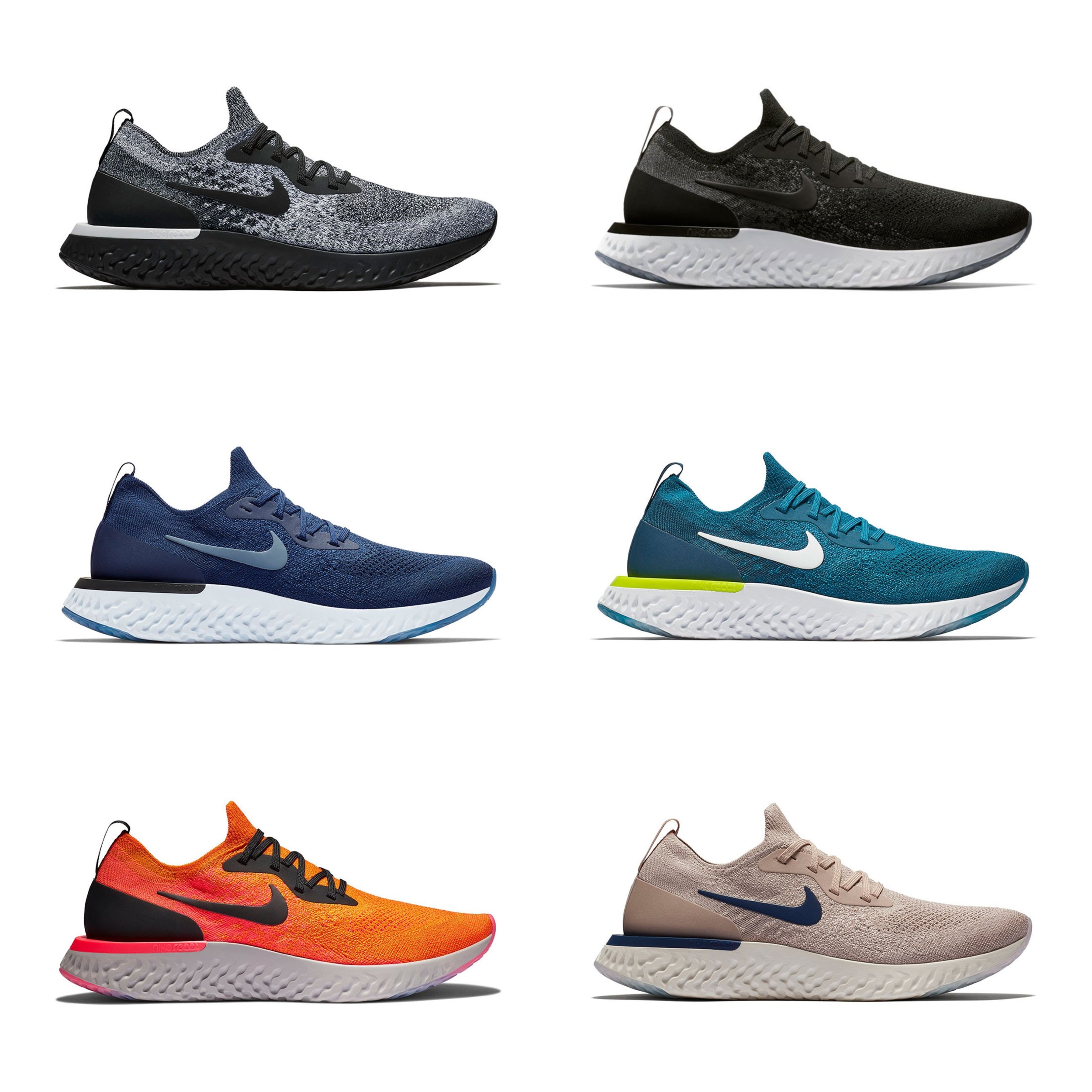 OFF Nike Epic React Flyknit Colorways 