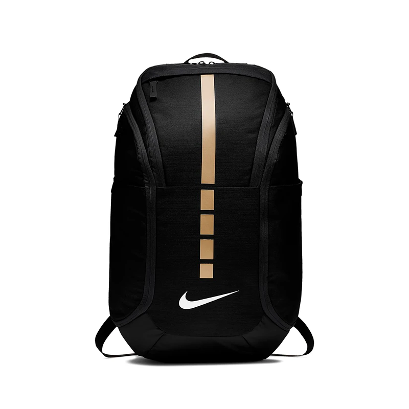 nike elite backpack black and gold