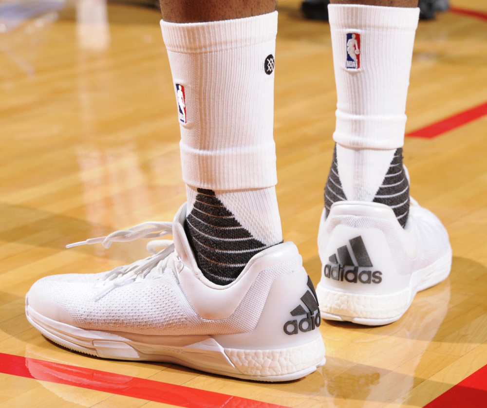 James Harden Wears All-White Adidas Crazylight Boost On Court — Sneaker ...