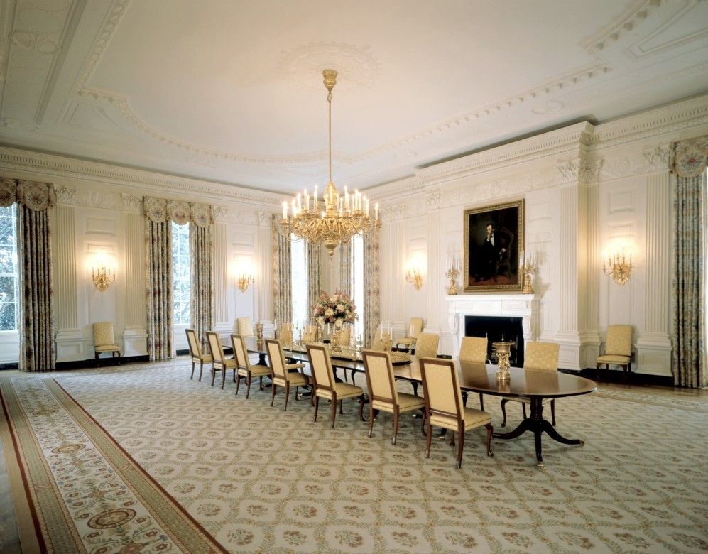 Thought I'd include a room decorated during former President Clinton's reign - Their State Dining Room