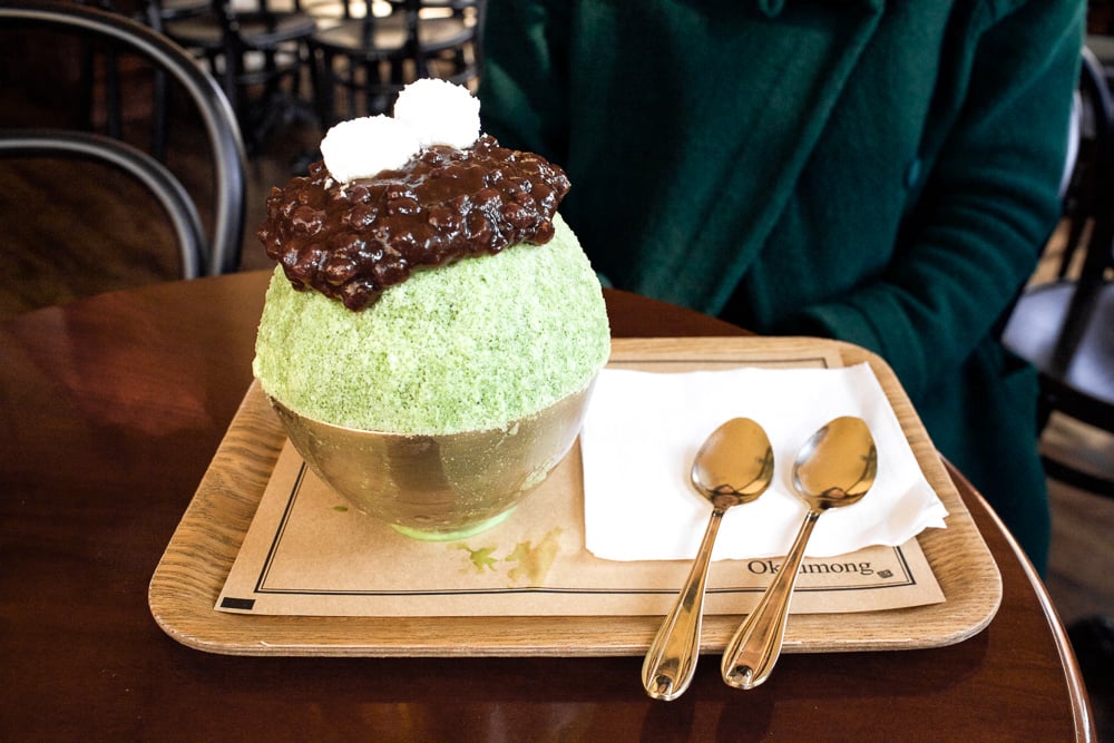 Green Tea Bingsoo at Okrumong — SweetandtastyTV