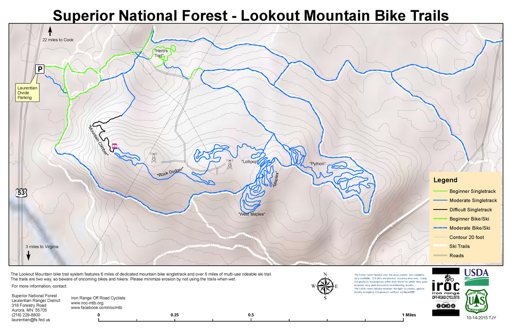 Lookout Mountain trail map