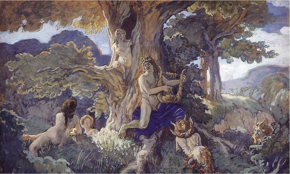 Alexander Benois, Song of Apollo to Dryads and Fauns, 1908, Russian Museum, St. Petersburg