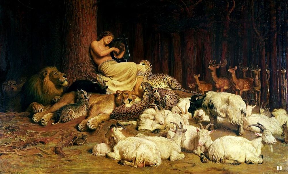 Briton Riviere, Apollo Playing the Lute, 1874, Bury Art Gallery and Museum, Lancashire, UK