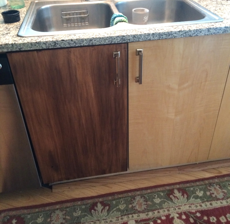vintage refined - gel staining kitchen cabinets