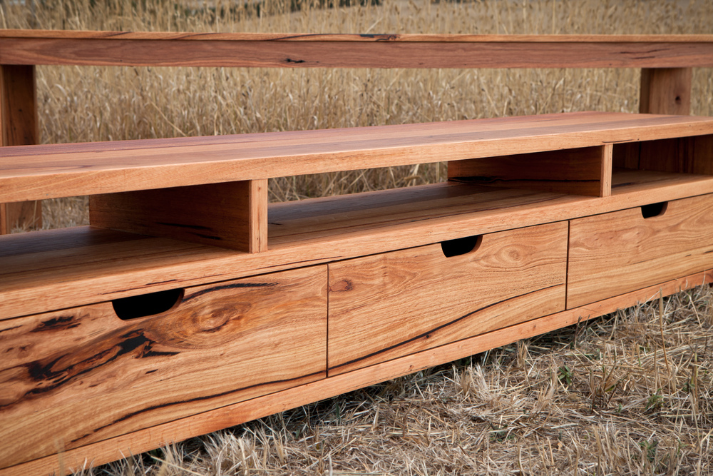 recycled timber TV unit | custom tv stand
