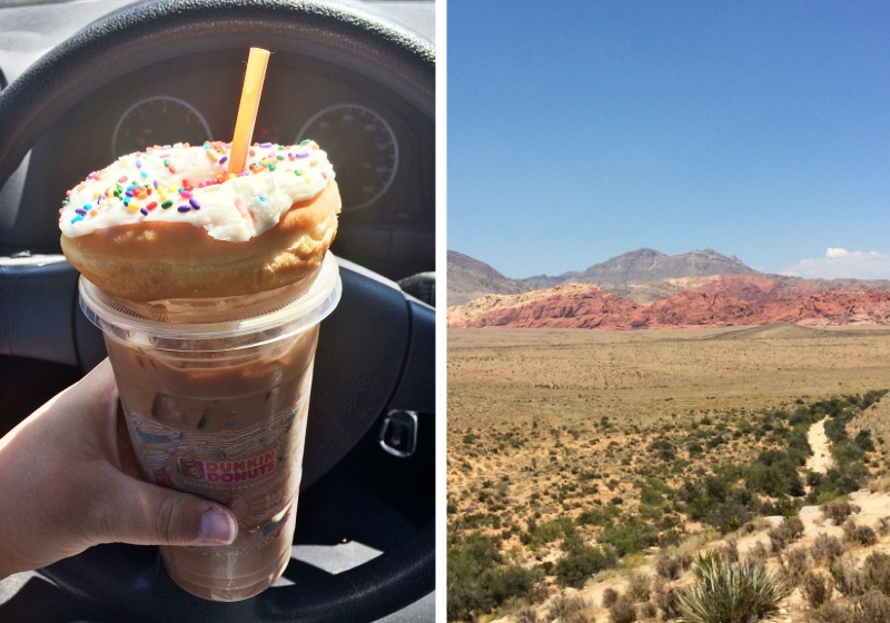 things-to-do-las-vegas-red-rock-canyon-desert-birthday-local-dunkin-donuts