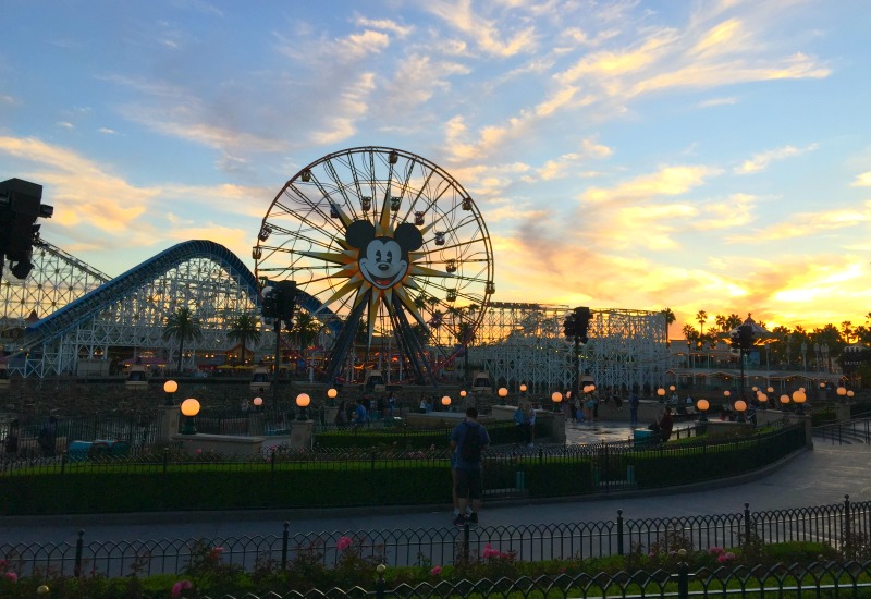 Disneyland California Adventure Halloween Alice in Wonderland Fantasyland Sunset Mickey Ferris Wheel