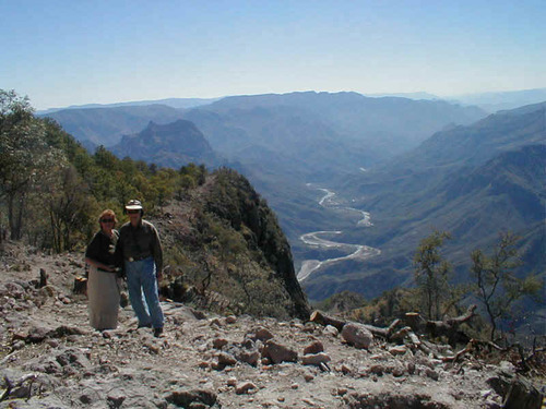 Looking into the Urique Canyon, deeper than the Grand Canyon, from near Cerro Gallegos