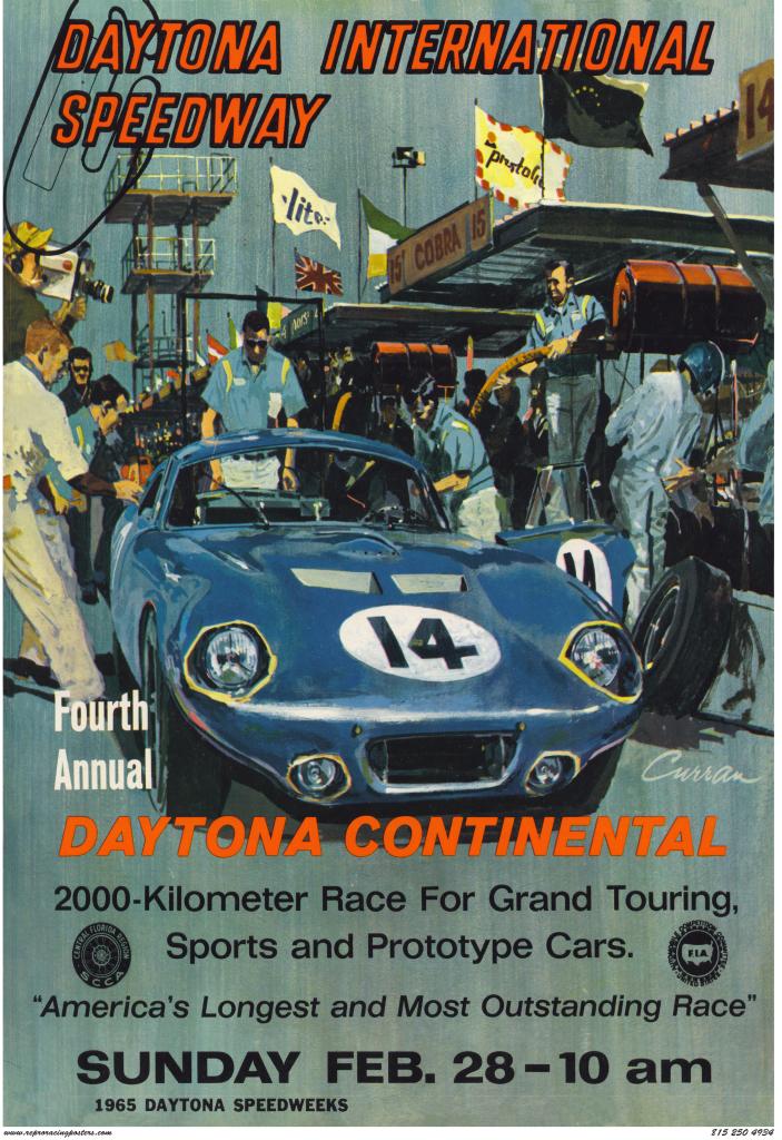 Daytona 24 Hour - 1965 — Vintage Reproduction Racing Posters