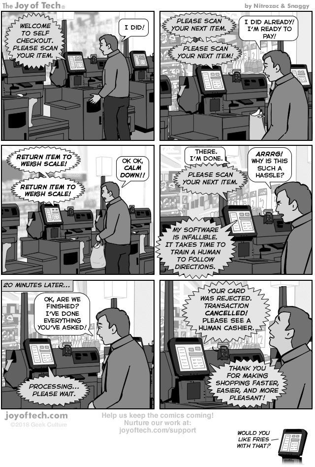    via    the Comic Noggins of&nbsp;    Nitrozac   &nbsp;and    Snaggy    at    The Joy of Tech®!   