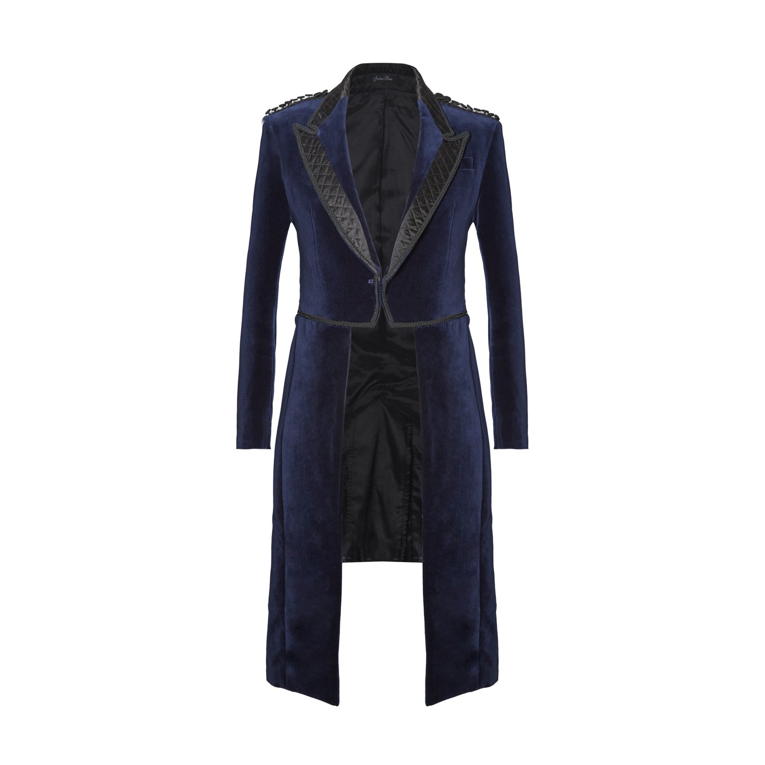 'The Prince' Navy Velvet and Quilted Silk Tailcoat — Joshua ...