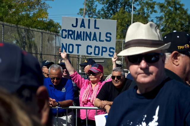 Photos: "Honor Our Police" Rally On Staten Island Draws Hundreds   Gothamist: 28 Sep 2014