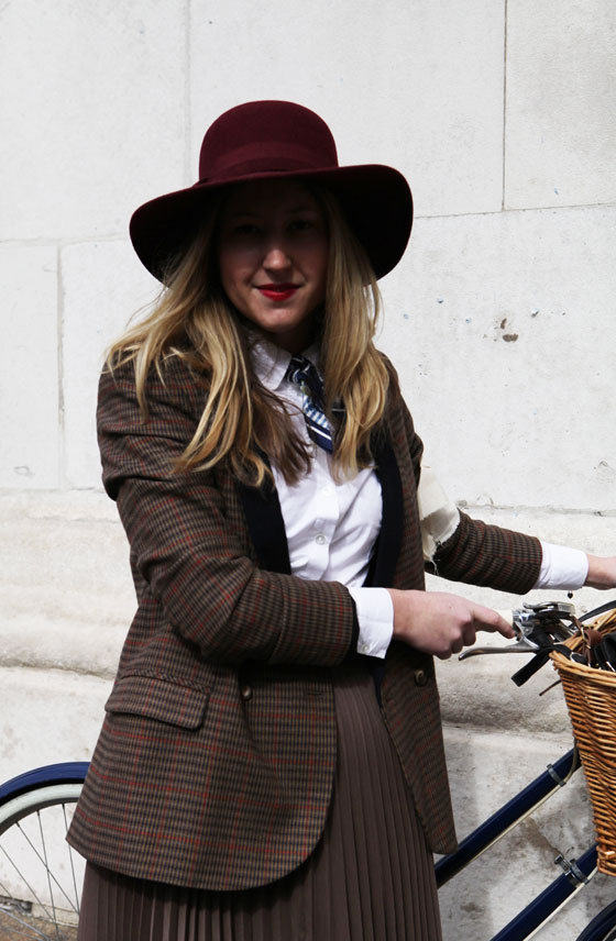 A stylish wool outfit at the London Tweed Run, 2013