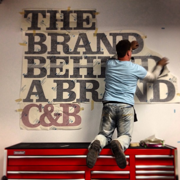 Adding some bold artwork to our new office. #behindourbrand