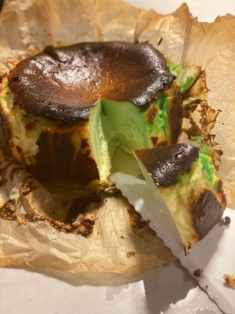 Pandan Basque Burnt Cheesecake