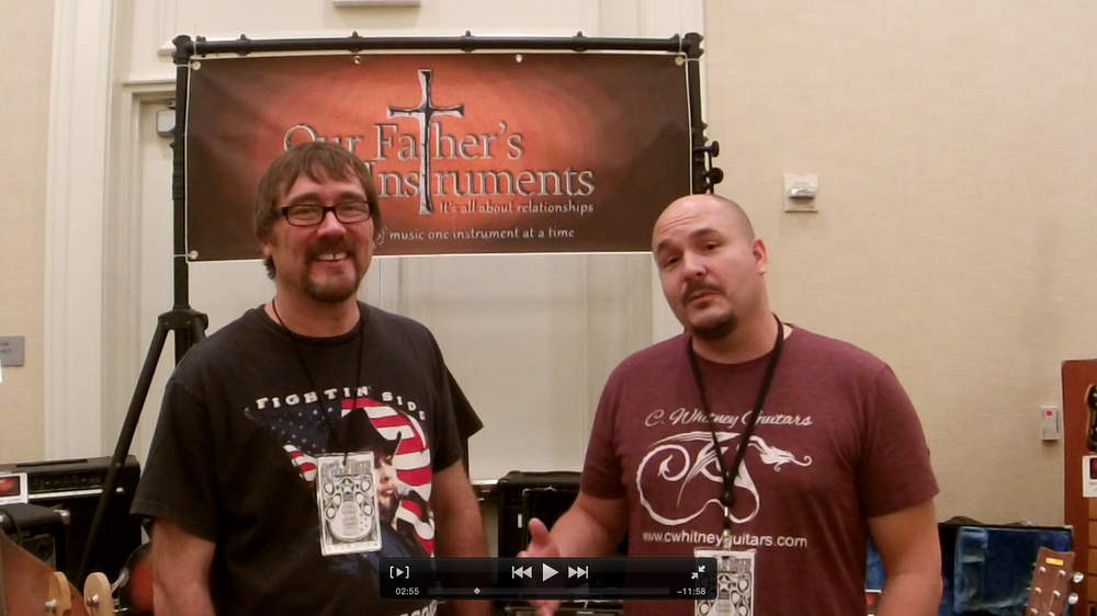  Corey W. with David Adams of Our Fathers Instruments. 