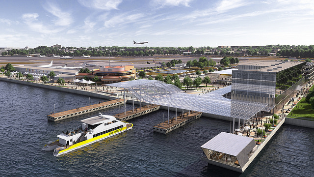 Multimodal plans call for a 'high-speed' ferry, to and from LGA, in and out of the historic Marine Air Terminal.