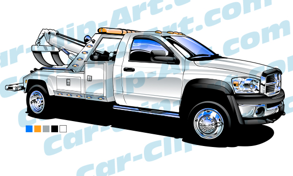 Dodge Ram Light Duty Tow Truck Vector Art — Car-Clip-Art.com