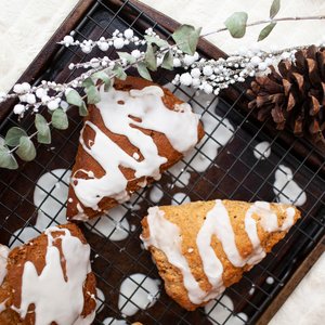 Glazed Gingerbread Scones - Two Ways