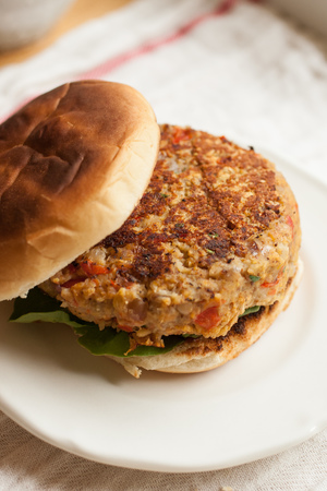 sweet potato and chickpea burger