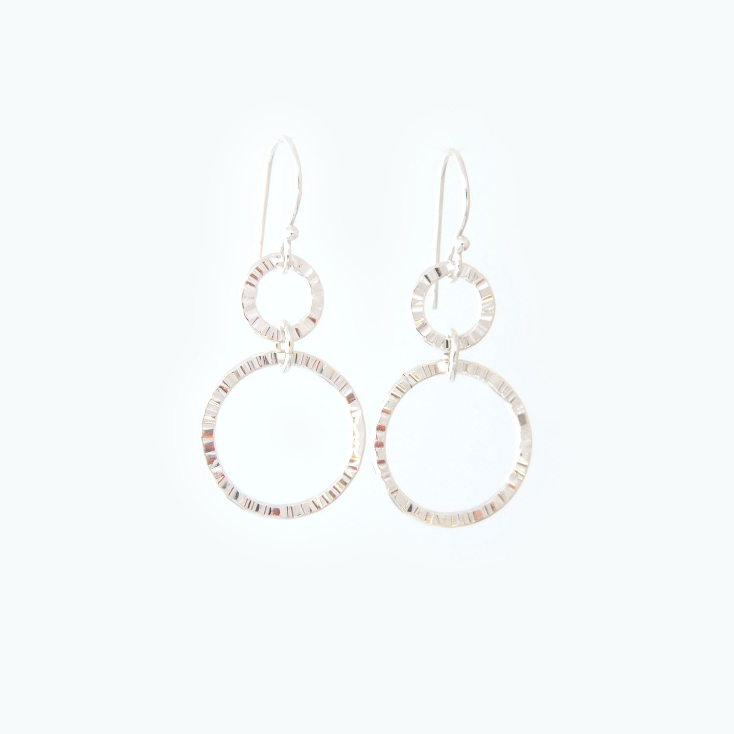 Double Hammered Circle Earring — Janet Stein Jewelry