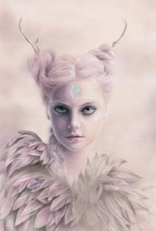  Sacred . Pencil and pastel on paper . 21 x 28 cm . Beautancia Solo . Thinkspace Gallery, Culver City, US 