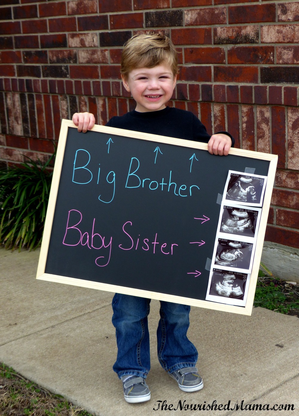 Big Brother, Big Sister Gender Reveal - The Nourished Mama