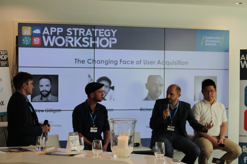 Andrew Gilligan of Smaato, Moritz Daan of SoundCloud, Richard Downey of The Mobile House, & Michael Munn of Venticake