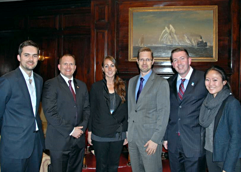 Steven (third from the right side) with fellow panelists and JICUF staff after a special panel discussion on Education and Peacebuilding. This event was held in partnership with International House NY in spring 2013.