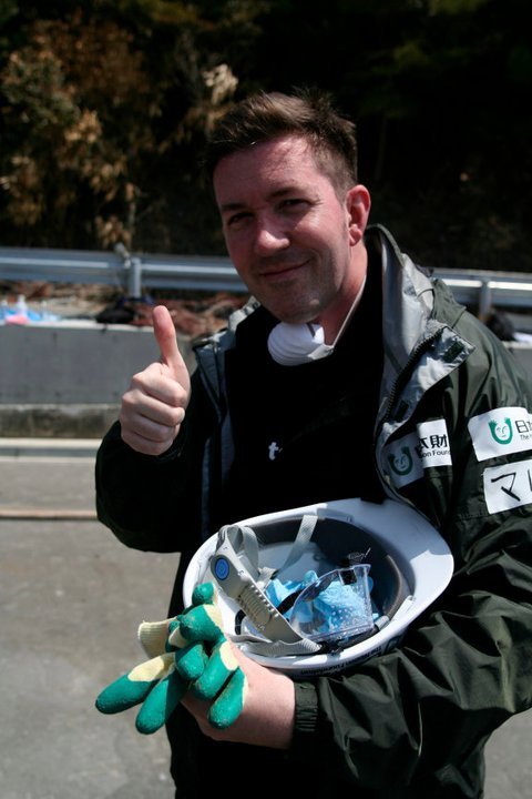 Mark joined a disaster relief mission in Ishinomaki, Miyagi Prefecture in 2011.