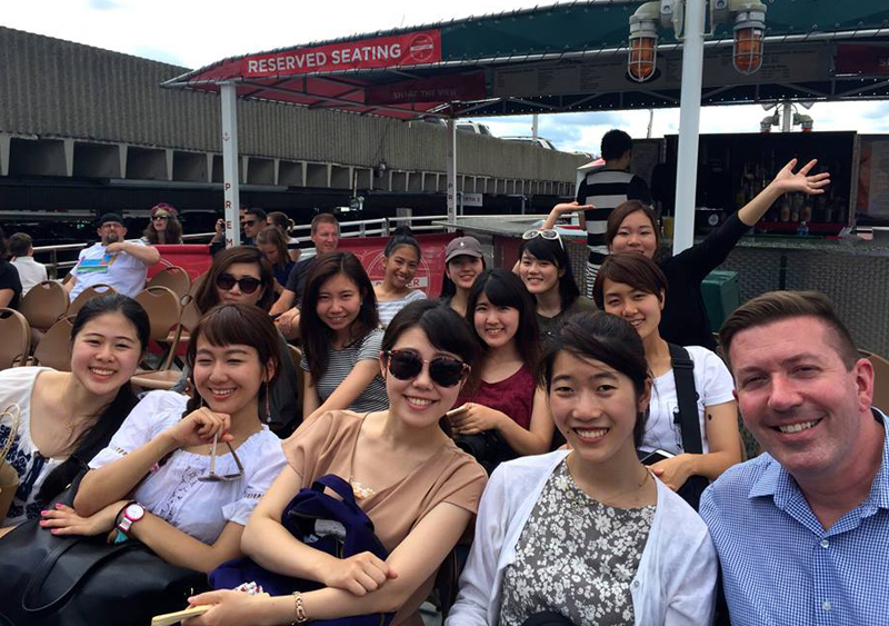 Mark on the NYC Circle Line Cruise with the 12 Global Link students on July 5, 2016.