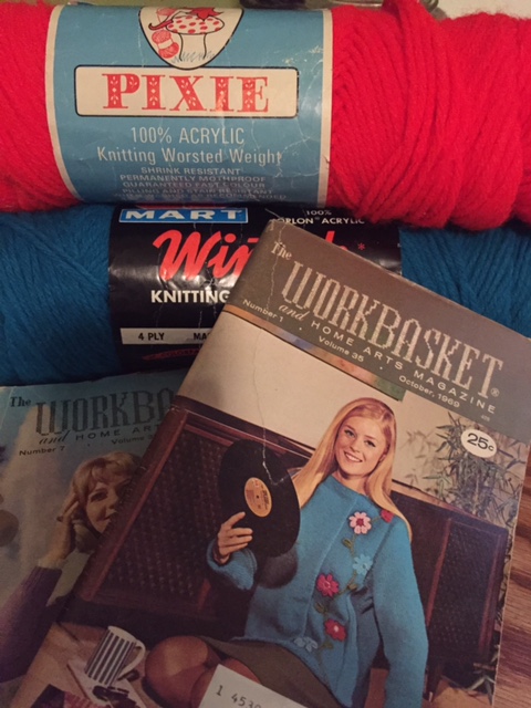  Vintage yarn and knitting patterns, a gift from Cassandra. 
