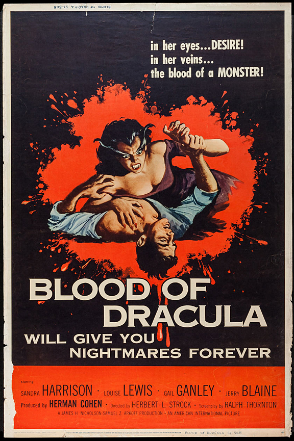 Betere Blood of Dracula Classic Horror Movie Poster — MUSEUM OUTLETS JH-22