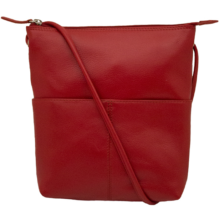 LG Red Leather Crossbody Satchel Handbag — MUSEUM OUTLETS