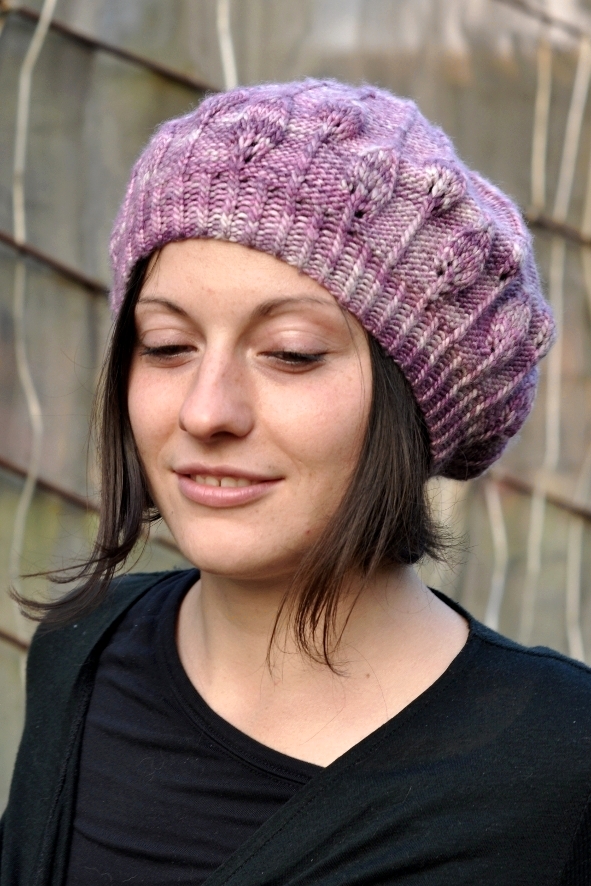 Limpetiole lace beret hand knitting pattern — Woolly Wormhead