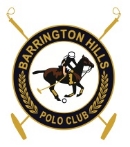 Two polo clubs crossed behind a polo player on horse