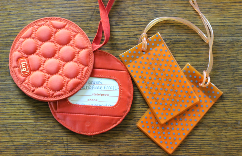 bright luggage tags on belle meets world blog