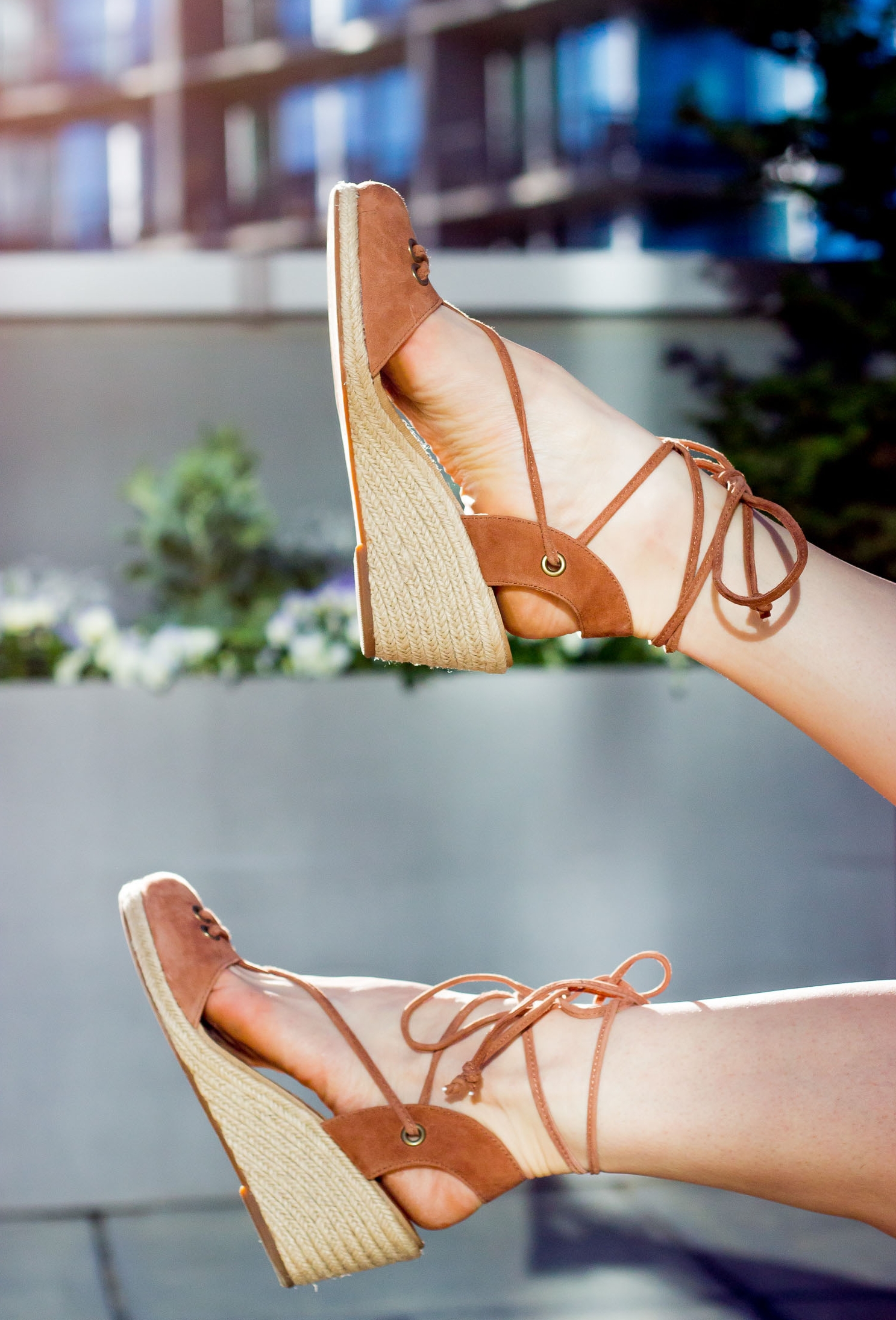 Lace up espadrilles by Lucky on Belle Meets World blog